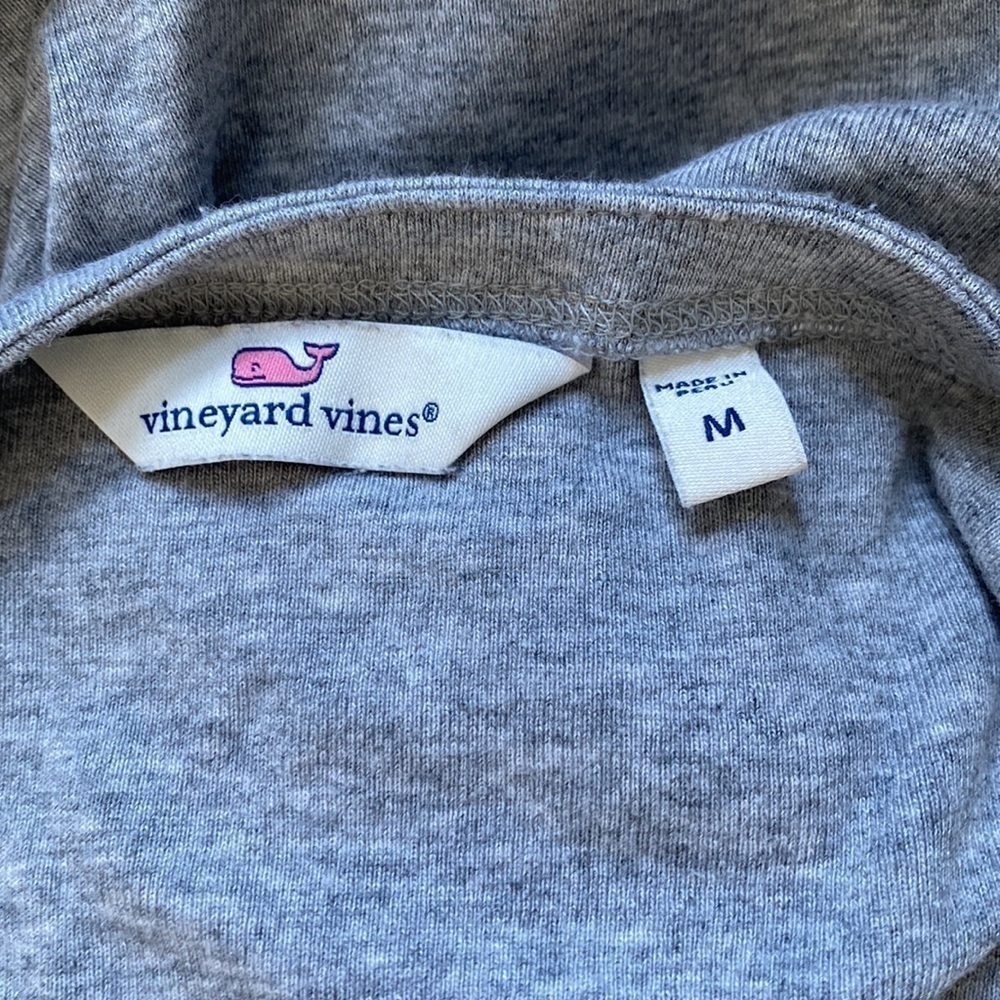 Vineyard Vines Solid Boatneck Simple Tee Gray Hea… - image 5